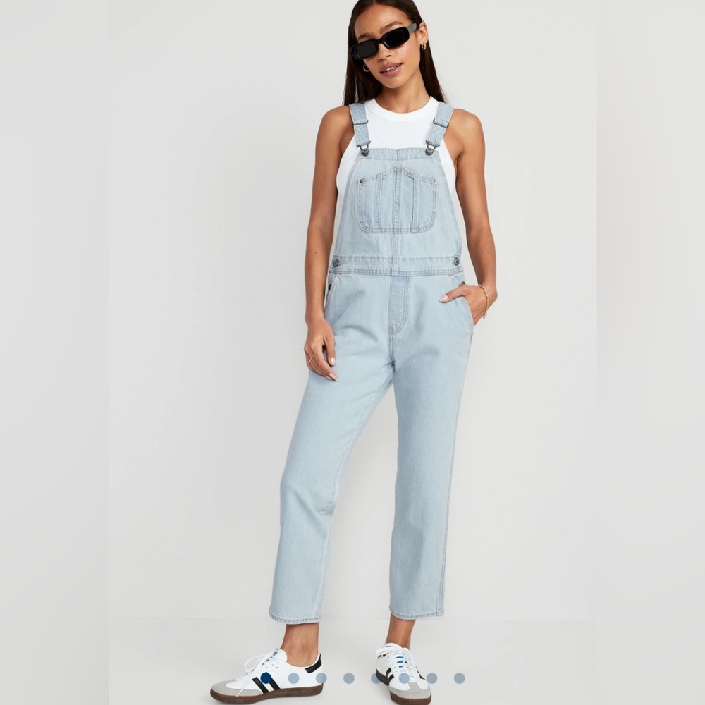 NEW light denim overalls